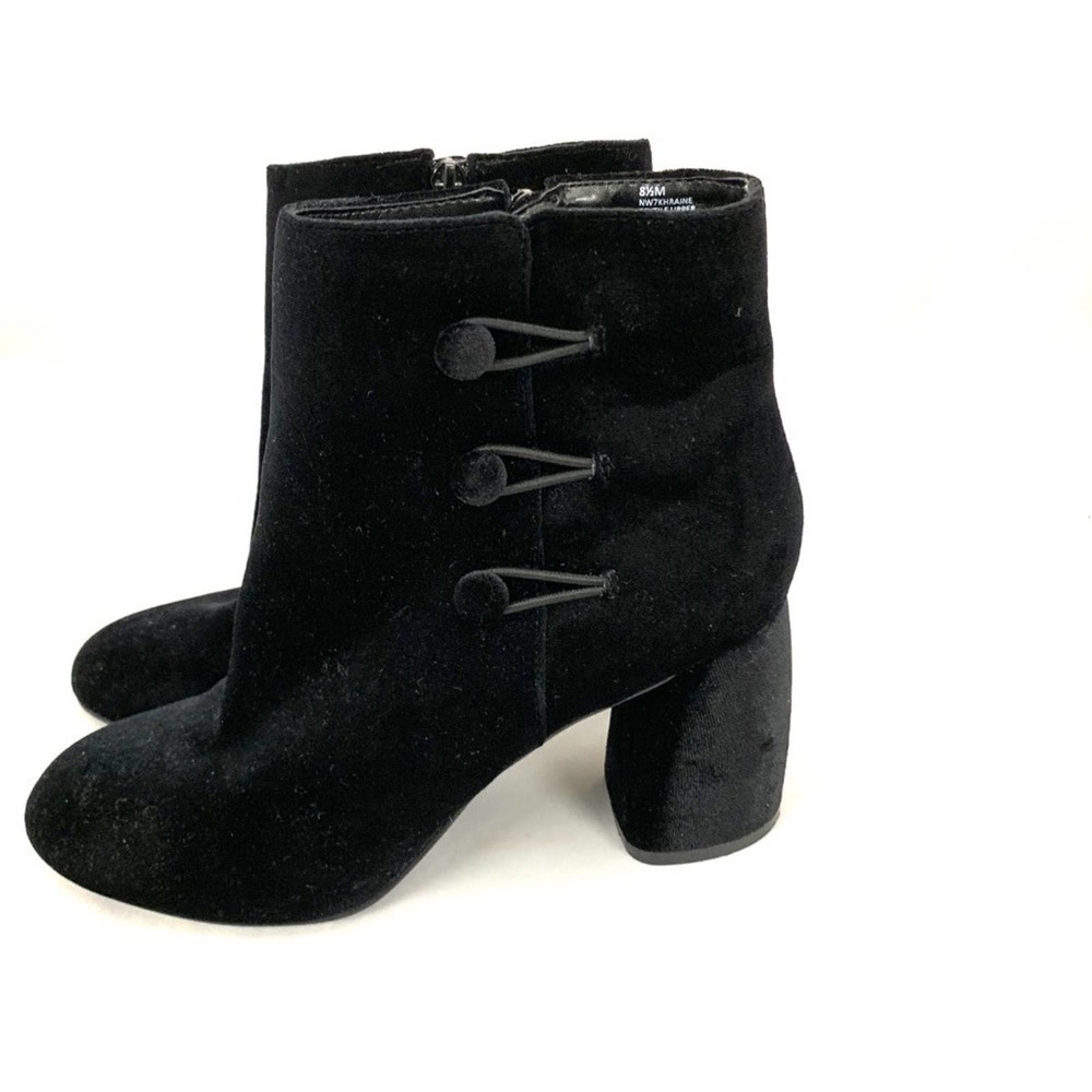 Nine West Women's NW7Khraine Black Velour Side Zip